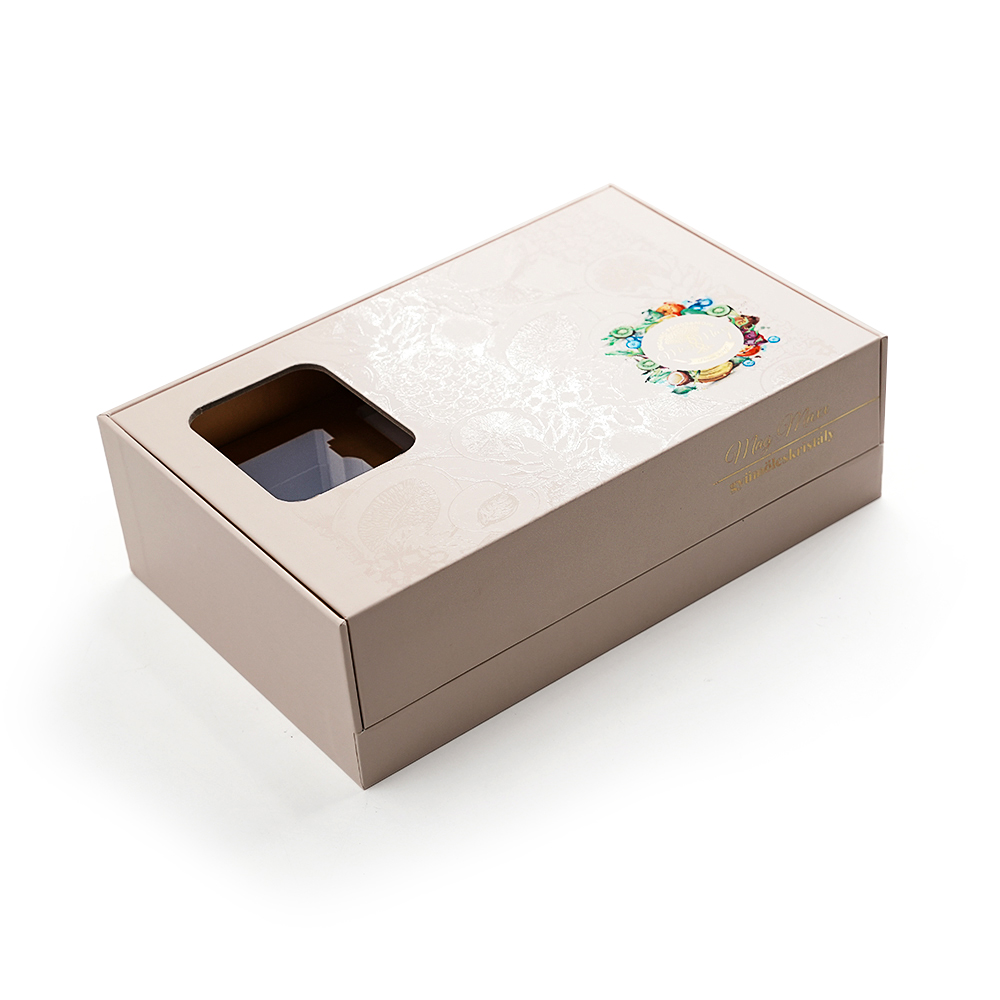 Custom magnetic flip lid rigid honey gift box with die cut display window Custom magnetic flip lid rigid honey gift box with die cut display window