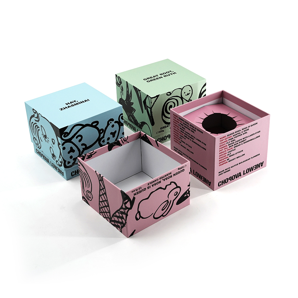 Custom Printed Matte Rigid Packaging Box for Scented Candles Custom Printed Matte Rigid Packaging Box for Scented Candles