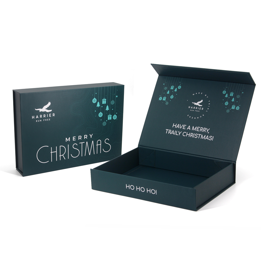 Custom Dark Green Foldable Magnetic Christmas Rigid Gift Box Custom Dark Green Foldable Magnetic Christmas Rigid Gift Box