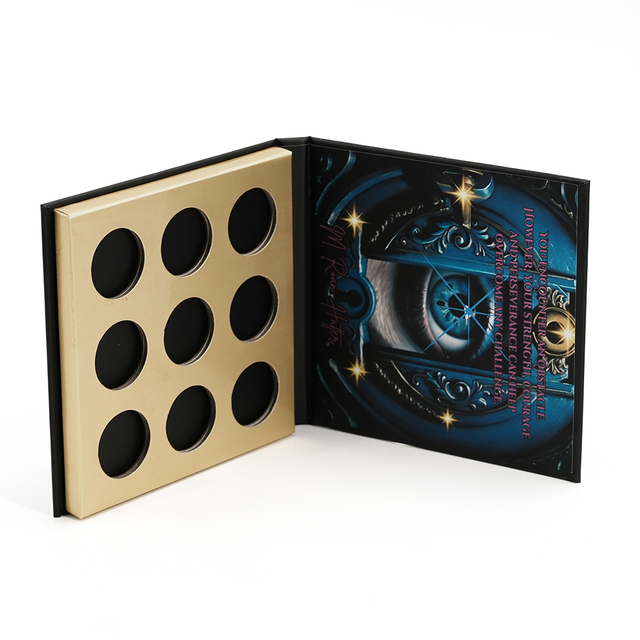 Hardcover Book Shaped Cosmetic Powder Packaging Box