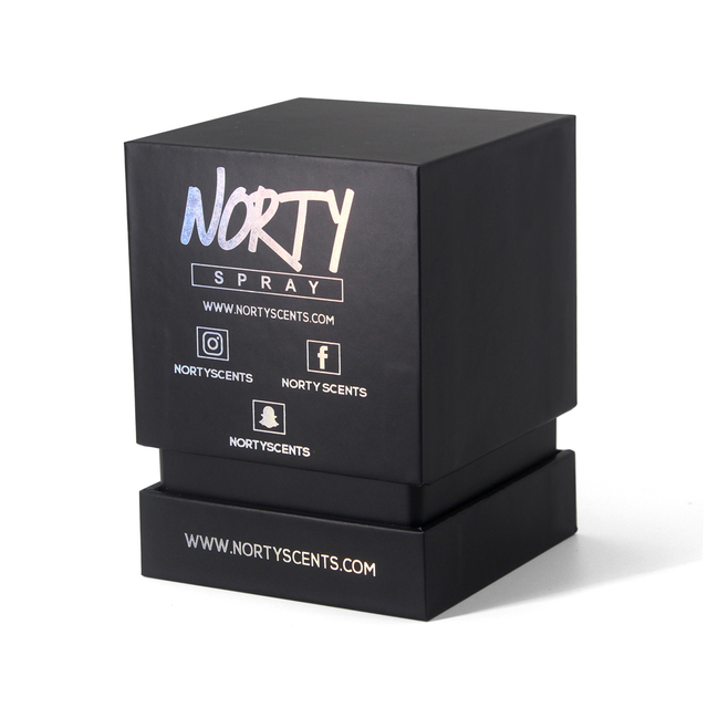 Black Holographic Logo Perfume Spray Gift Box