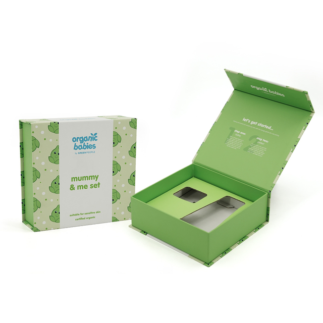 Custom Printed Magnetic Flip-Top Baby Skincare Set Box