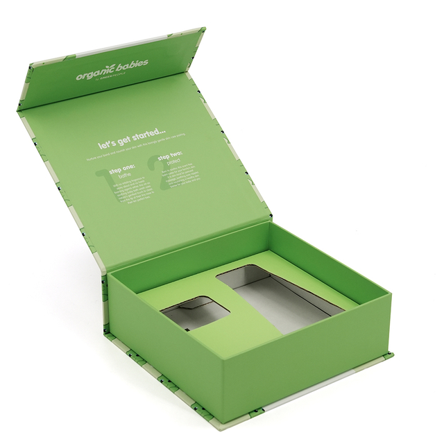 Custom Printed Magnetic Flip-Top Baby Skincare Set Box