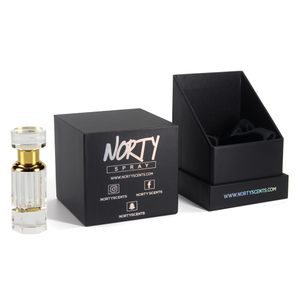 Black Holographic Logo Perfume Spray Gift Box