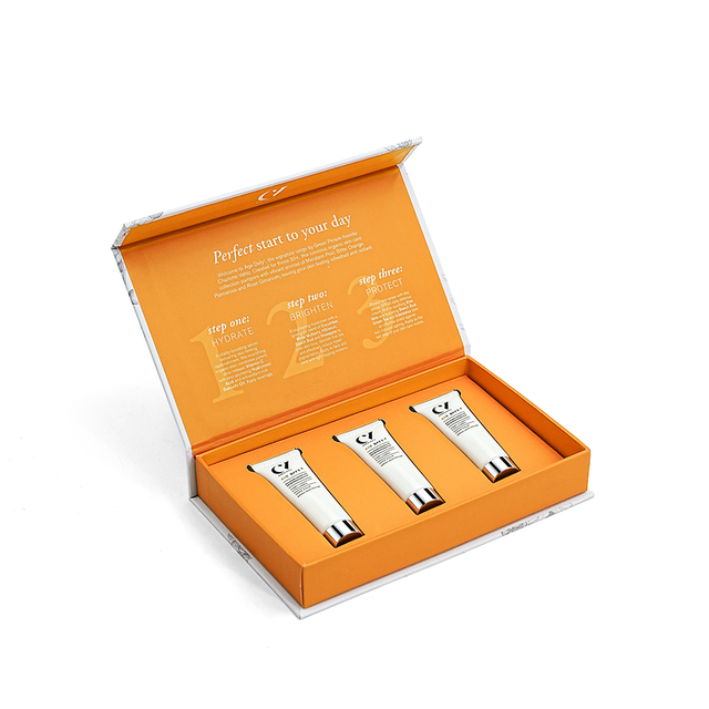White Printed Skincare Set Gift Box