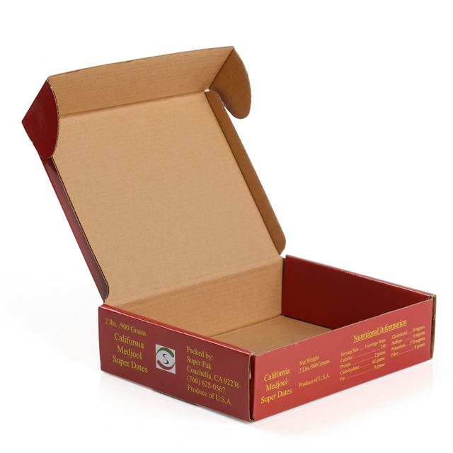 Custom Printed Medjool Dates Corrugated Shipping Box
