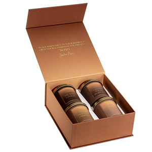 Magnetic Flip Rigid Gift Box for 4-Piece Mini Candle Sets