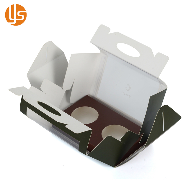 Foldable Gable Handle Cake Box with Clear Window for Cupcake & Pastry Packaging