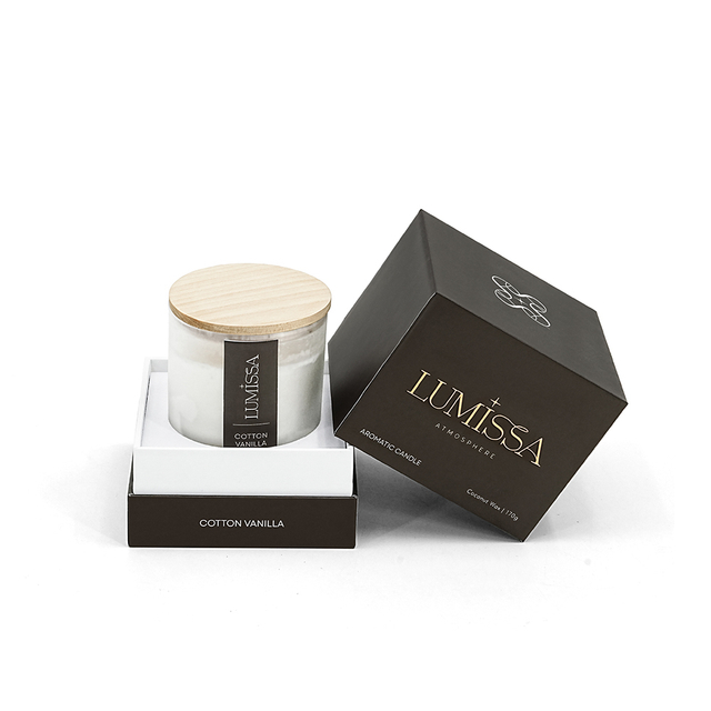 Custom Two-Piece Rigid Candle Gift Box with Neck