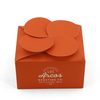 Custom Die Cut Flower Petal Closure Foldable Paper Gift Box for Coffee & Bakery