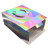 Holographic Iridescent Die Cut Heart Handle Square Cake Packaging Box Wholesale