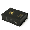 Black Multi-Fold Rigid Coffee Gift Box Gold Foil Logo for Panama Geisha Coffee