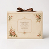 Vintage Rose Window Cookie Gift Box with Ribbon Closure