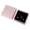 Custom Logo Pink Rigid Jewelry Box for Gift Set
