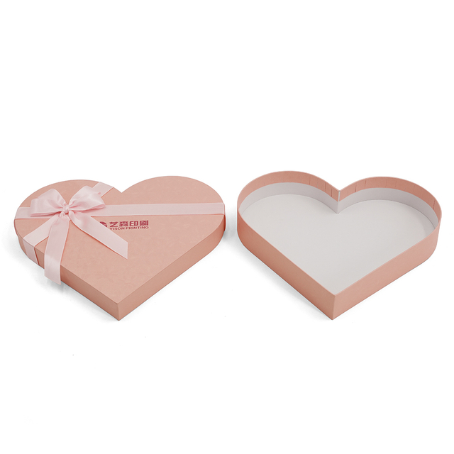 Heart Shaped Chocolate Box With Satin Ribbon