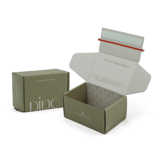 Custom Printed Corrugated Mailer Box With Tamper Evident Tear Strip for Gummy Supplement Shipping