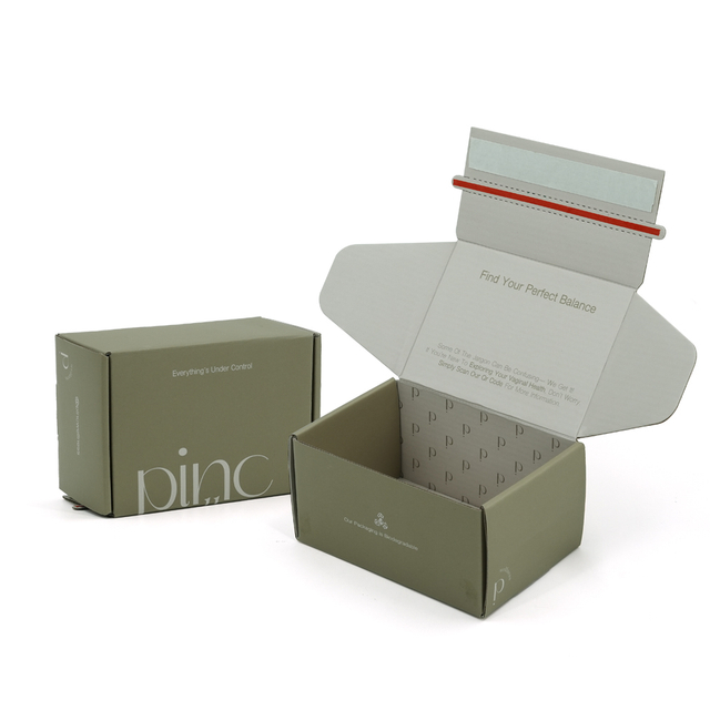 Custom Printed Corrugated Mailer Box With Tamper Evident Tear Strip for Gummy Supplement Shipping