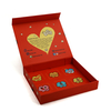 Custom Book Shape Rigid Box 6 Grids Popcorn Gift Box with Matching Paper Tote Bag