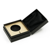 Flip Top Rigid Box Luxury Black Caviar Gift Box with Satin Lining