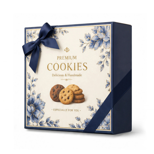Custom Magnetic Flip Premium Cookie Rigid Gift Box