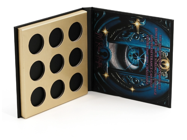 Hardcover Book Shaped Cosmetic Powder Packaging
