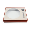 Custom Rigid Cake Packaging Box With PU Leather Handle