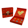 Custom Book Shape Rigid Box 6 Grids Popcorn Gift Box with Matching Paper Tote Bag