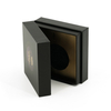 Flip Top Rigid Box Luxury Black Caviar Gift Box with Satin Lining