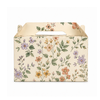 Vintage Floral Cookie Gable Gift Box with Window & Ribbon Bow