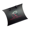 Matte Black & White Foldable Pillow Paper Gift Box with Custom Hot Foil Logo & Hang Holes