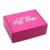 Hot Pink Auto-Lock Corrugated Mailer Box with Holographic Iridescent Interior Lining