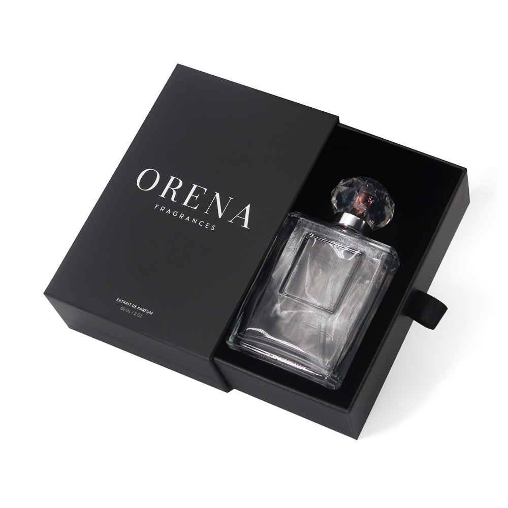 Matte Black Slide Drawer Rigid Perfume Box