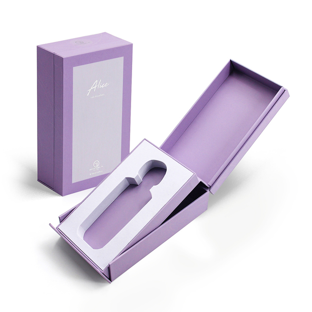 Flip Rigid Perfume Box with Silver Foil Logo