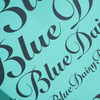 Custom Turquoise Paper Shopping Bag with All-Over Logo Print