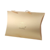 Matte Black & White Foldable Pillow Paper Gift Box with Custom Hot Foil Logo & Hang Holes
