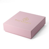Custom Logo Pink Rigid Jewelry Box for Gift Set