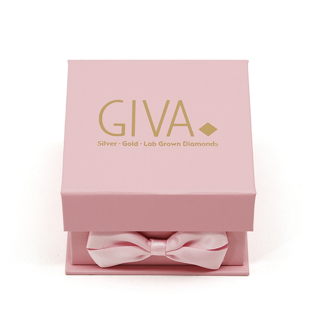 Luxury Pink Magnetic Closure Jewelry Box With Satin Bow