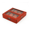 Custom Red Flip‑Lid Hot Sauce Gift Box With Dual Clear PET Window & 6‑Jar Insert