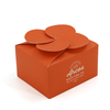 Custom Die Cut Flower Petal Closure Foldable Paper Gift Box for Coffee & Bakery