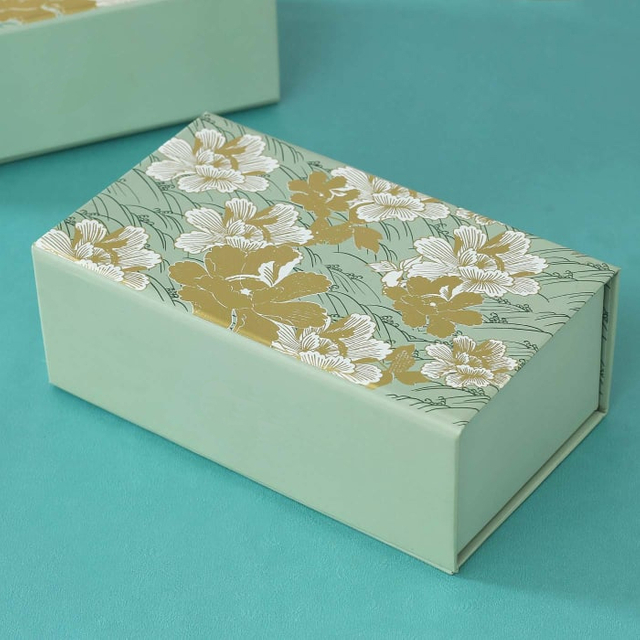 Custom Magnetic Rigid Gift Box with Card Slot & 2 Tin Inserts for Nuts