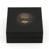 Flip Top Rigid Box Luxury Black Caviar Gift Box with Satin Lining