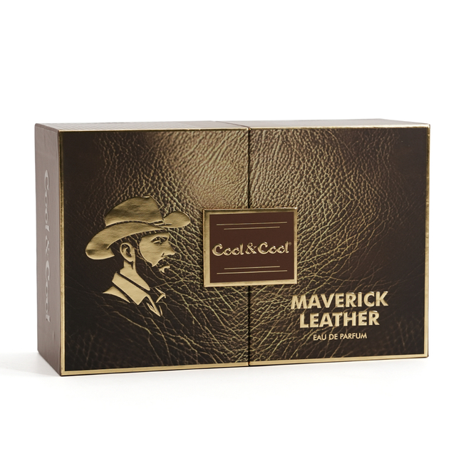 Brown Double Swing Door Rigid Men’s Perfume Box