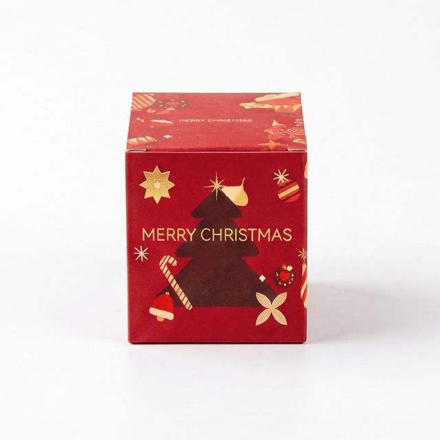 Square Tuck Top Christmas Treat Packaging Box for Cookies & Candy
