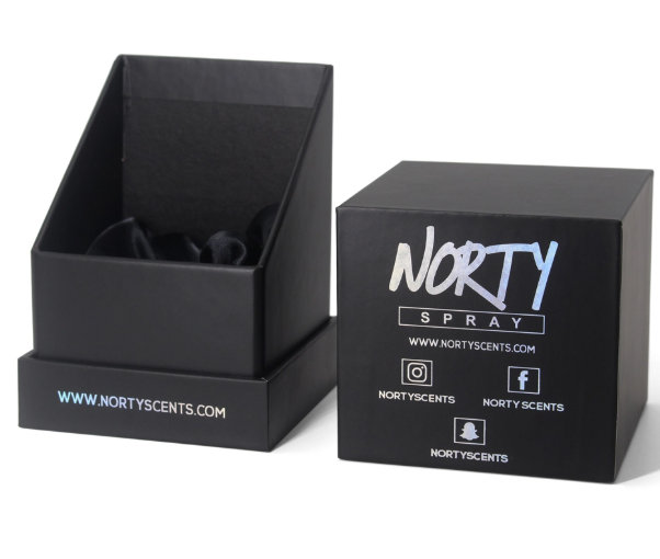 Black Holographic Logo Perfume Spray Gift Box