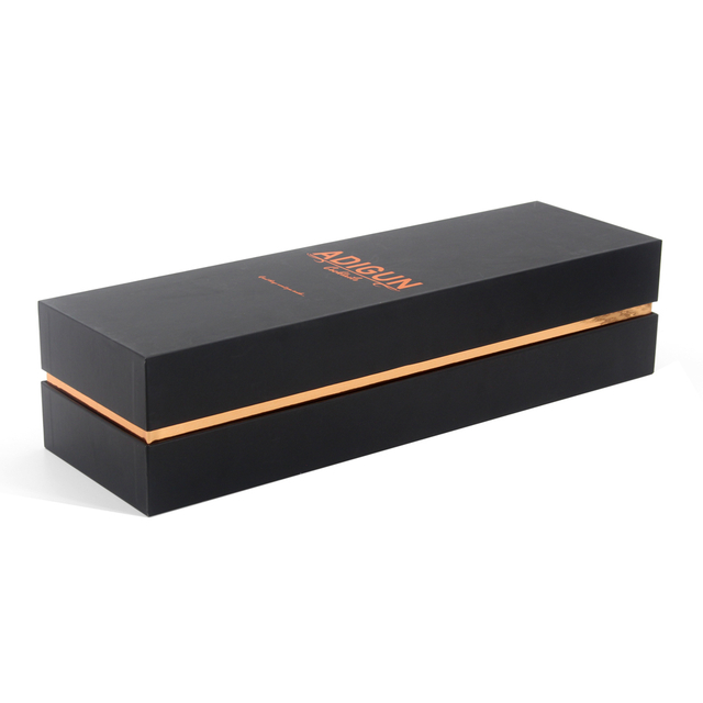 Custom Long Rigid Lid‑and‑Base Liquor Bottle Gift Box With Satin Lining