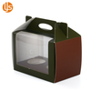 Foldable Gable Handle Cake Box with Clear Window for Cupcake & Pastry Packaging