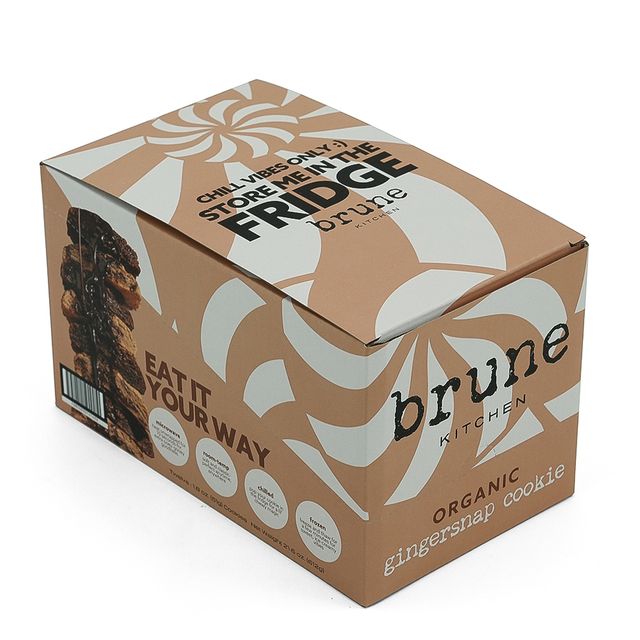 Custom Printed Kraft Tuck Top Foldable Organic Cookie Shipping Box