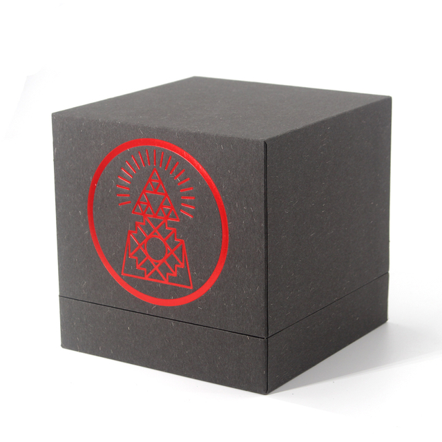 Rigid Candle Box with Custom Red Foil Logo
