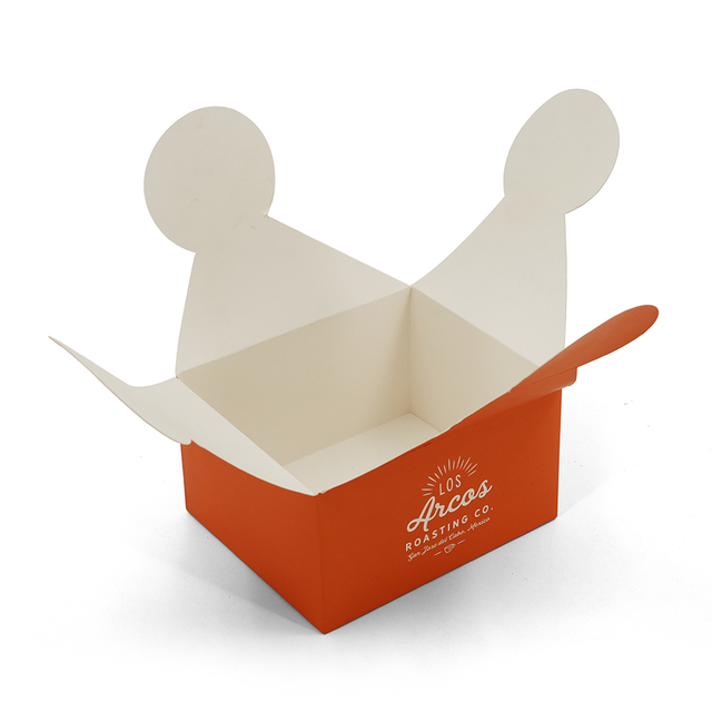Custom Die Cut Flower Petal Closure Foldable Paper Gift Box for Coffee & Bakery