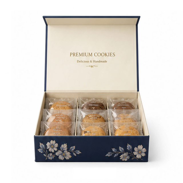 Custom Magnetic Flip Premium Cookie Rigid Gift Box